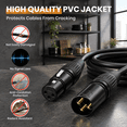 100 feet - 1 pack 3 Pin Plated XLR DMX Audio Video Cable for Stage ...
