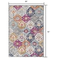 thumbnail image 3 of 5â€™ x 8â€™ Rust Distressed Floral Area Rug, 3 of 8