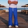 thumbnail image 5 of Rexolia Men’s Sweatpants Drawstring Elastic Waist Relaxed Fit Straight Leg Daily Wear Royal Blue 2XL, 5 of 7