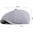 thumbnail image 2 of CoCopeaunts Newsboy Hats for Men Solid Plain Flat Cap Vintage Artist Painter Ivy Hat Octagonal Newsboy Cap Retro Beret Hat, 2 of 7