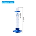 thumbnail image 2 of Uxcell 25ml 3.3 Borosilicate Glass Graduated Cylinder, Plastic Base Blue Graduations Measuring Cylinder, 2 of 4
