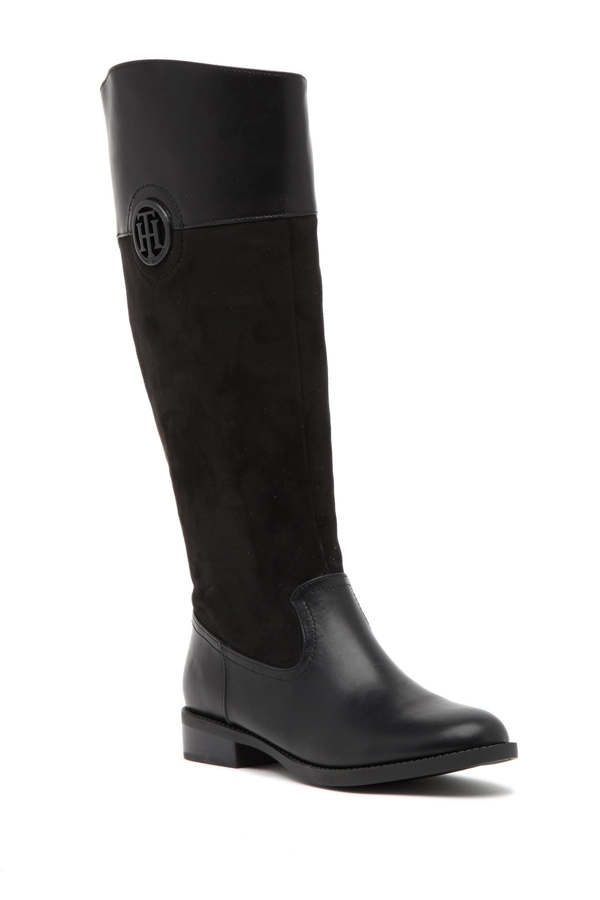tommy hilfiger tall black boots