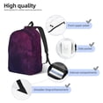 thumbnail image 3 of Disketp Black Dark Blue Purple print Canvas Backpack Lightweight Travel Daypack Student Rucksack Laptop Backpack-, 3 of 5
