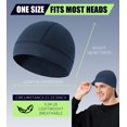 thumbnail image 5 of 2 Pieces Cotton Skull Caps for Men Women Helmet Liner Breathable Sleep Hat Chemo Headwear Running Cap, 5 of 7