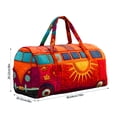 thumbnail image 2 of Sunshine Retro Bus 3D Embroidered Canvas Travel Duffel Bag, Large Capacity Unisex handbags for Gym, Sports, and Weekend Trips, 2 of 6