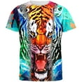 thumbnail image 1 of Wild Tiger Splatter All Over Adult T-Shirt - Small, 1 of 2