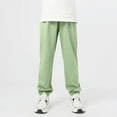 thumbnail image 3 of Boys Joggers Green Cotton Sweatpants, Elastic Cuff Athletic Pants for Play and School, Soft Casual Pants for Kids Boys (Sizes 4-14),Size 8-9T, 3 of 7