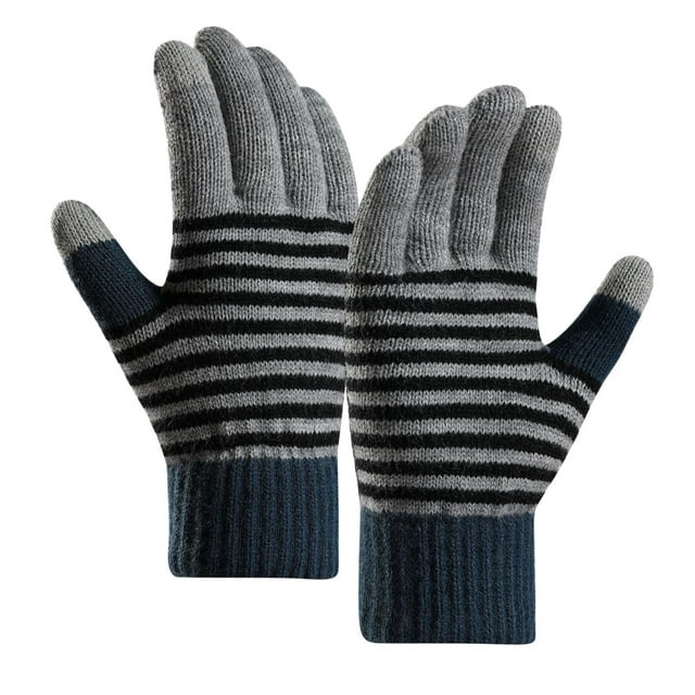 Women Winter Screen Gloves Warm Knit Gloves Elastic Cuff Winter Texting Gloves