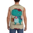 thumbnail image 4 of Disketp Cool Dino Playing Skateboard Sleeveless Tshirts For Men, Muscle Shirts For Men Dry Fit Tank Top-X-Large, 4 of 8