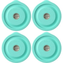 EuChoiz Silicone Turquoise Cup Lids for Pyrex 7200-PC, (4 Pack)