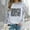 Light Gray, variant on Women Oversize Sweatshirts Long Sleeve Crewneck Letter Printed Lightweight Loose Sweatshirts Blouse Top Cute Sweatshirt for Women Jogging Outfits Women Set Ladies Athletic Hoodies Athletic Wear