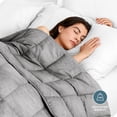 thumbnail image 3 of Bare Home 10 lbs Weighted Blanket for Kids - 40" x 60" - Minky Fleece, White, 3 of 10