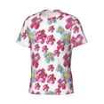 thumbnail image 5 of Qekee Watercolor Flowers Classic Fit T-Shirt Men's Shirt Men's Tight Short Sleeves for Exercise, Running, Mountaineering - Watercolor Flowers, 5 of 9