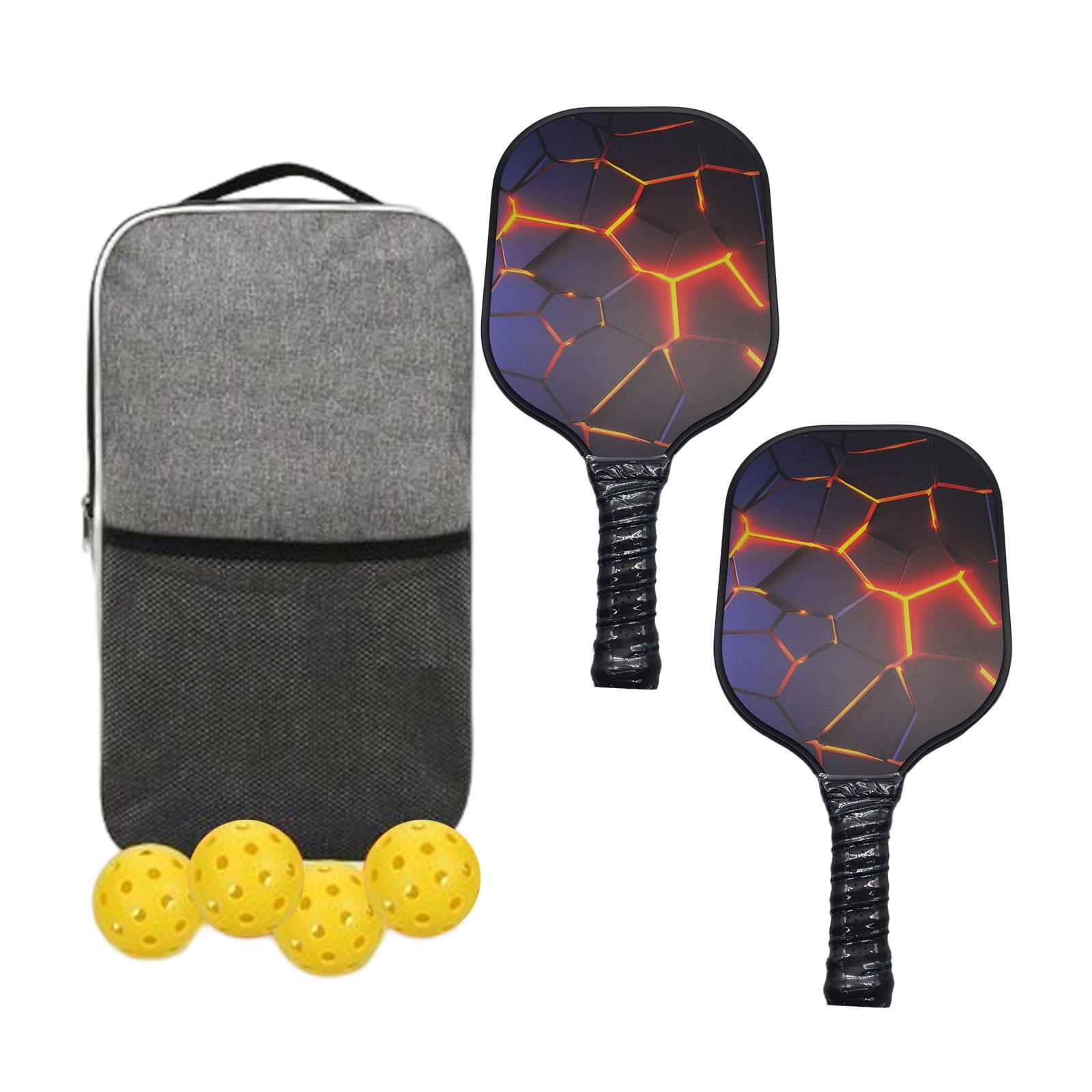 DimyFew , , with 2 Rackets 4 Balls Fiberglass Rackets Pickleball Racquets, for Beginner,
