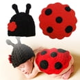 thumbnail image 4 of 2Pcs/Set Newborn Ladybug Suit Costume Boys Outfits Hat, Cape Photography Props CUTICAT Accesorio de fotografía, 4 of 8