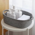 thumbnail image 3 of Rectangular Cotton Rope Storage Basket Toy Storage Basket Bathroom Storage Basket, B/YY, 3 of 5