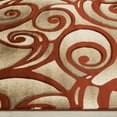 thumbnail image 3 of Allstar Orange Woven Hand Carved Evolution Swirl Design Area Rug (3' 9" x 5' 1"), 3 of 4