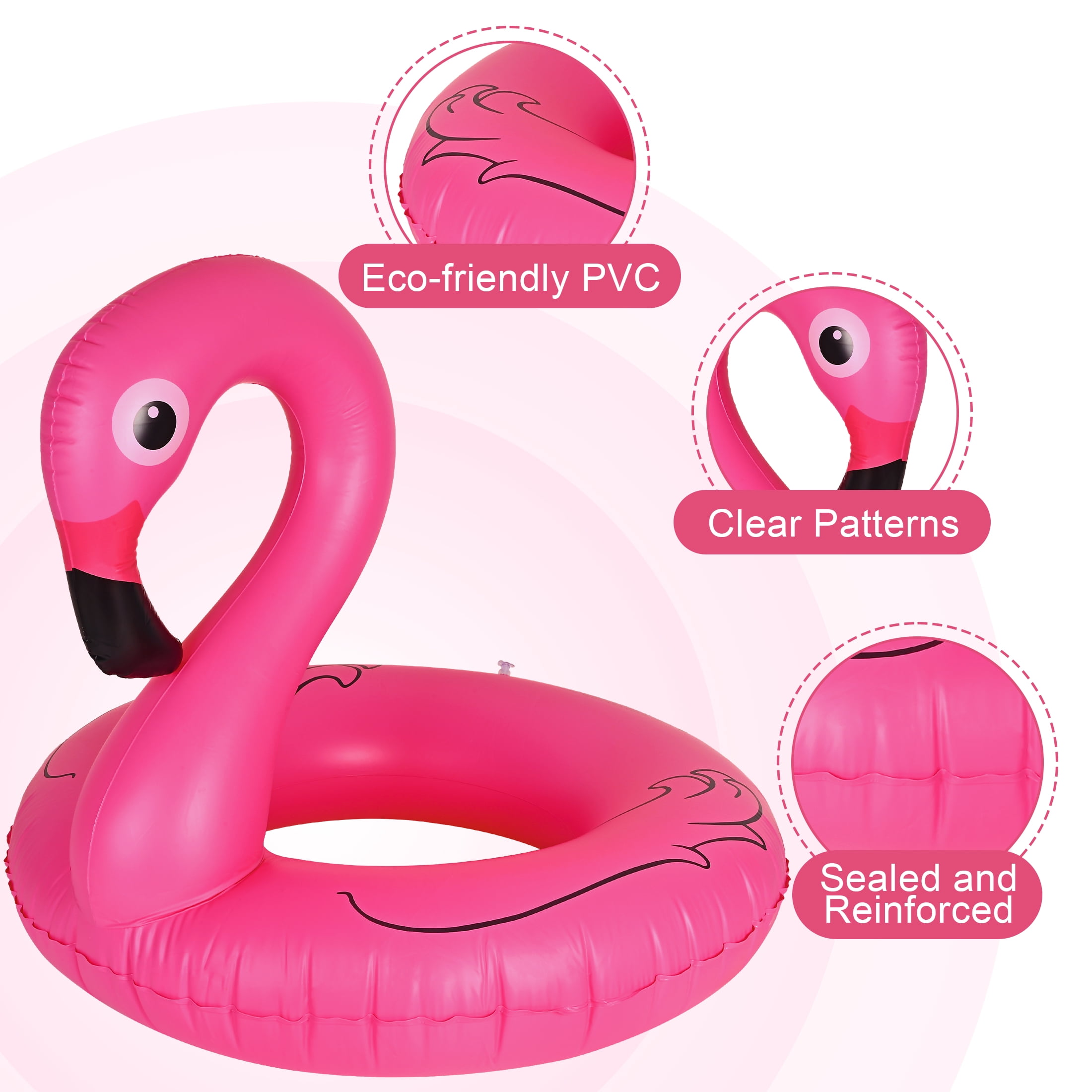 TRANSLINK Flamingo Pool Floats Inflatable Summer Pool Toys Beach Lake Vacation Floating Loungers for Adults