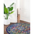 thumbnail image 2 of Unique Loom Calypso Tapis Surteint 7' 10 x 7' 10 Rond Bleu/vert, 2 of 2