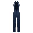 thumbnail image 4 of Xnihocha Womens Shiny Sequin Tassel 70s 80s Disco Dance Outfits Sleeveless Open Back Jazz Latin Jumpsuit Navy Blue XXL, 4 of 7