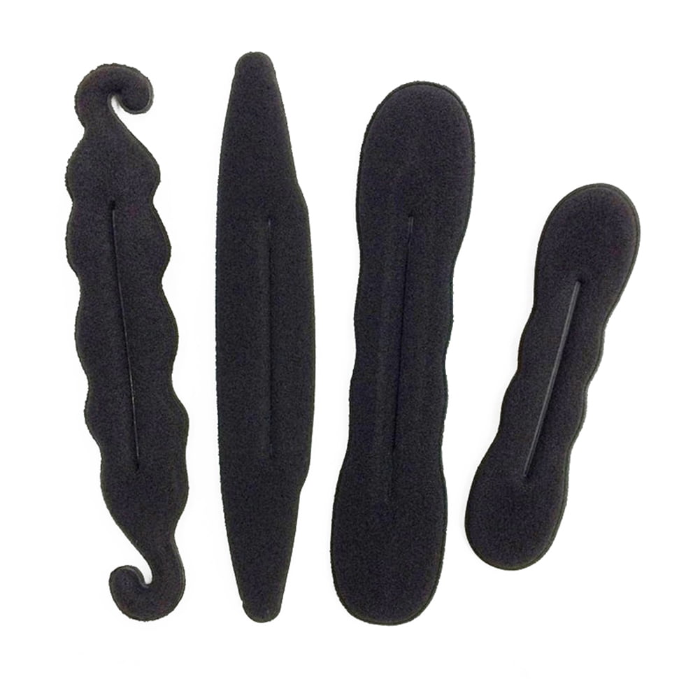 Cuteam 4Pcs Women Magic Foam Sponges Styling Hair Clip Device Donut Quick  Accessories 