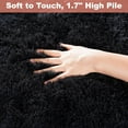 thumbnail image 4 of Nefoso Shag Area Rug, 9ft x 12ft Soft Fluffy Area Rugs for Living Room Bedroom Decor, Black, 4 of 7