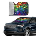 thumbnail image 3 of Kdxio Pride Rainbow Print Front Windshield Sun Shade,Folding Auto Sunshade for Car Truck SUV-Small, 3 of 7