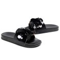 thumbnail image 5 of asdoklhq Slip On Shoes for Women,Women's Summer Sequined Big Flower Slipper Solid Color Flat Shoes, 5 of 7