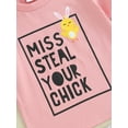 thumbnail image 6 of Jxzom Toddler Baby Gril Easter Outfit 0 6 12 18 Months 2T 3T Mrss Steal Your Eggs Short Sleeve T-Shirt and Shorts Summer Clothes Set, 6 of 7