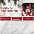 thumbnail image 7 of Red Snowman Valances for Windows, 42 x 18in, Christmas Let Snow Pine Trees Bird Snowing Black Rod Pocket Kitchen Valance Curtain Light Filtering Window Treatments for Living Room Bedroom, 1 Panel, 7 of 7