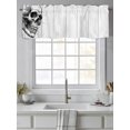 thumbnail image 4 of Skull Valances for Windows Wood Grain Halloween Rod Pocket Curtains Valance Short Window Treatment Drapes for Living Room, Bedroom Bathroom 60"&nbsp;W x 18" L, 4 of 5