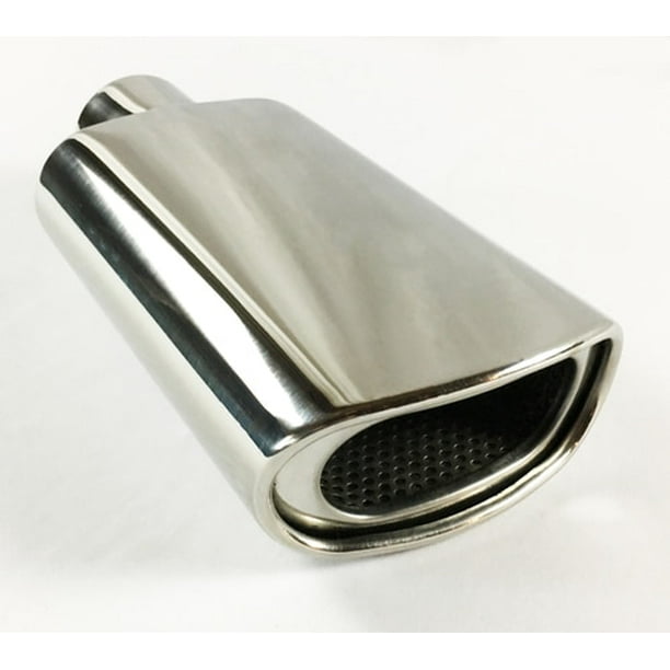 Exhaust Tip 2.25" Inlet 5.50 X 3.00" High 12.00" Lg Double Wall Rolled
