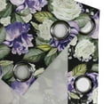 thumbnail image 4 of Ambesonne Floral Print Grommet Curtain, Romantic Vintage Bloom, 50"x72", Blue Violet Reseda Green, 4 of 5