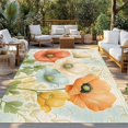 thumbnail image 3 of Fsddascl Vintage Spring Floral Outdoor Rug for Patio/Deck/Porch, Non-Slip Large Area Rug 4 x 6 Ft, Watercolor Pastoral Summer Flowers Indoor Outdoor Rugs Washable Area Rugs, Camping Rug Carpet, 3 of 5