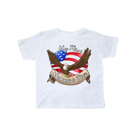 

Inktastic My First Memorial Day- Bald Eagle Gift Toddler Boy or Toddler Girl T-Shirt