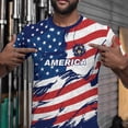 thumbnail image 2 of 2026 Soccer Cup Dynamic Jersey for Men, Short Sleeve Crew Neck Athletic Tee with National Team Pattern & Ball Graphic for Match Day & Training Royal Blue 18, 2 of 7
