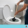 thumbnail image 5 of steadmax Rubber Bathroom Plunger with Wooden Handle 22 Inch Double Thrust Force Cup, Black, 5 of 9
