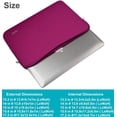 thumbnail image 4 of Funda para portátil Naukay de neopreno resistente al agua de 14 pulgadas, color rojo vino, 4 of 7