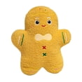 thumbnail image 2 of Cojín de Sofá de Peluche Navideño BLESIY Adorno de Regalo Almohada para Vitrinas Dormitorios Salas de Estar Pan de Jengibre Amarillo, 2 of 8