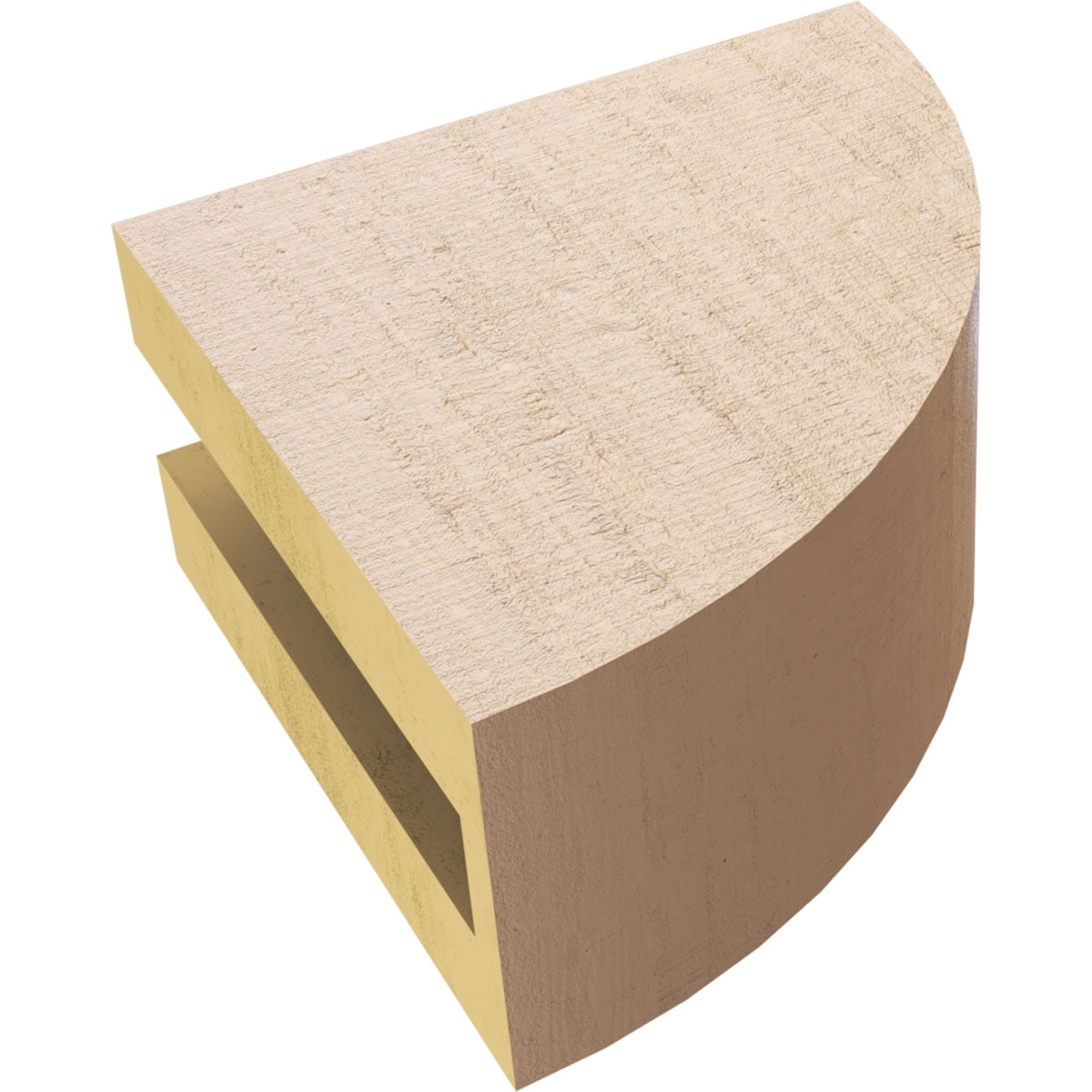 3"W x 6"D x 6"H Classic Durham Rough Cedar Woodgrain TimberThane Corbel, Primed Tan