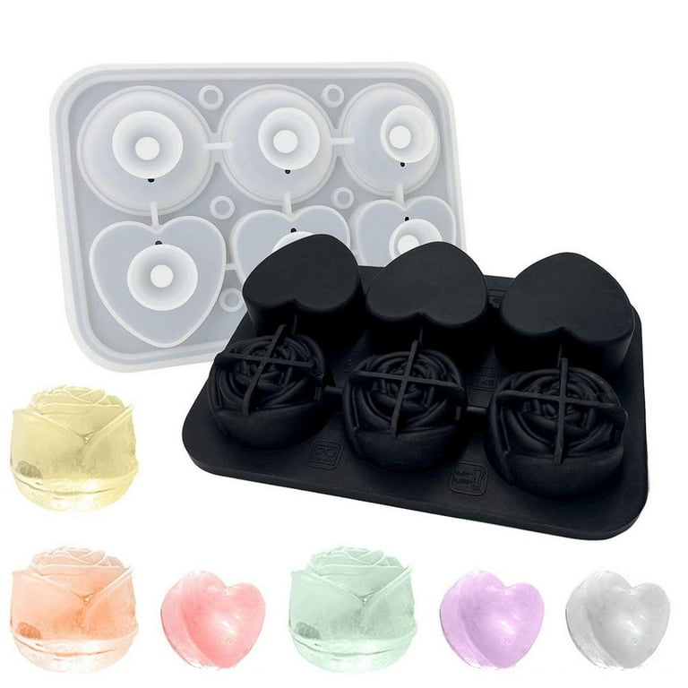 Tohuu Rose Flower Ice Cube Mold 6 Cavity Ice Rose And Heart Maker Mold For  Freezer Craft Ice Molds For Game Day Great For Whiskey Cocktails Coffee  Soda Fun Drinks famous 