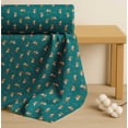 thumbnail image 4 of Soimoi Green Cotton Voile Fabric Heart & Cute Monkey Kids Printed Fabric 1 Yard 42 Inch Wide, 4 of 7