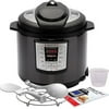 Refurbished Instant Pot LUX60 Black Stainless Steel 6 Qt 6-in-1 Multi-Use Programmable Pressure Cooker