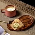 thumbnail image 6 of Oval Wooden Tray, Wooden Coffee and Breakfast Tray, Creative Storage Tray, Afternoon Tea Coffee Cup Snack Tray, Irregular Charcuterie Tray 9.45x4.92 Inch (1Pcs), 6 of 7