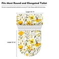 thumbnail image 4 of Suhoaziia Toilet Tank Lid Cover for Bathroom Comfortable Skin Friendly Snug-Fit Toilet Seat Lid Cover Round Home Decorative Vintage Flower Toilet Seat Easy to Clean, 4 of 5