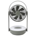 thumbnail image 1 of Ventilateur de Table à Lumière LED Petit Ventilateur 10000mAh Mural USB 110° Oscillation Automatique Télécommande Lampe de Nuit Ventilateur de Bureau Vert, 1 of 12