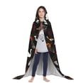 thumbnail image 3 of Honeii Animal Koi Fish Print Poncho Cape, Cloak Coat, Snuggly Hooded Wearable Blanket, Hooded Cape For Teenagers,Halloween Costumes-Medium, 3 of 7