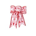 thumbnail image 1 of Visland Wave Plaid Pattern Solid Color Christmas Bowknot Pendant DIY Gift Packing Xmas Tree Decor Christmas Pattern Bow Ornament, 1 of 8