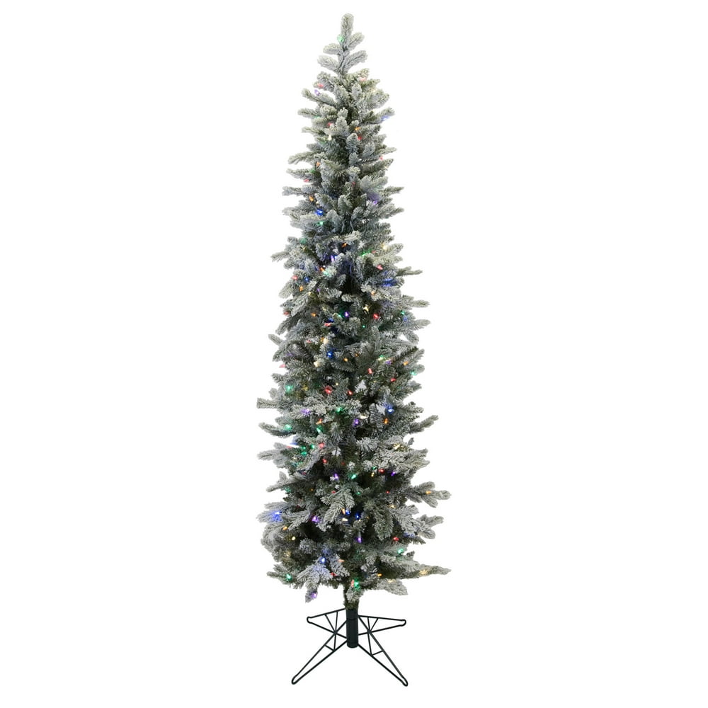 Vickerman Artificial Christmas Tree 6' x 24" Frosted Tannenbaum 250 LED