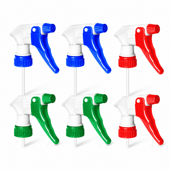 YOTENUNI Heavy Duty Mist & Stream Spray Bottle Replacement Nozzle, 32 fl oz, Multicolor, 6 Count